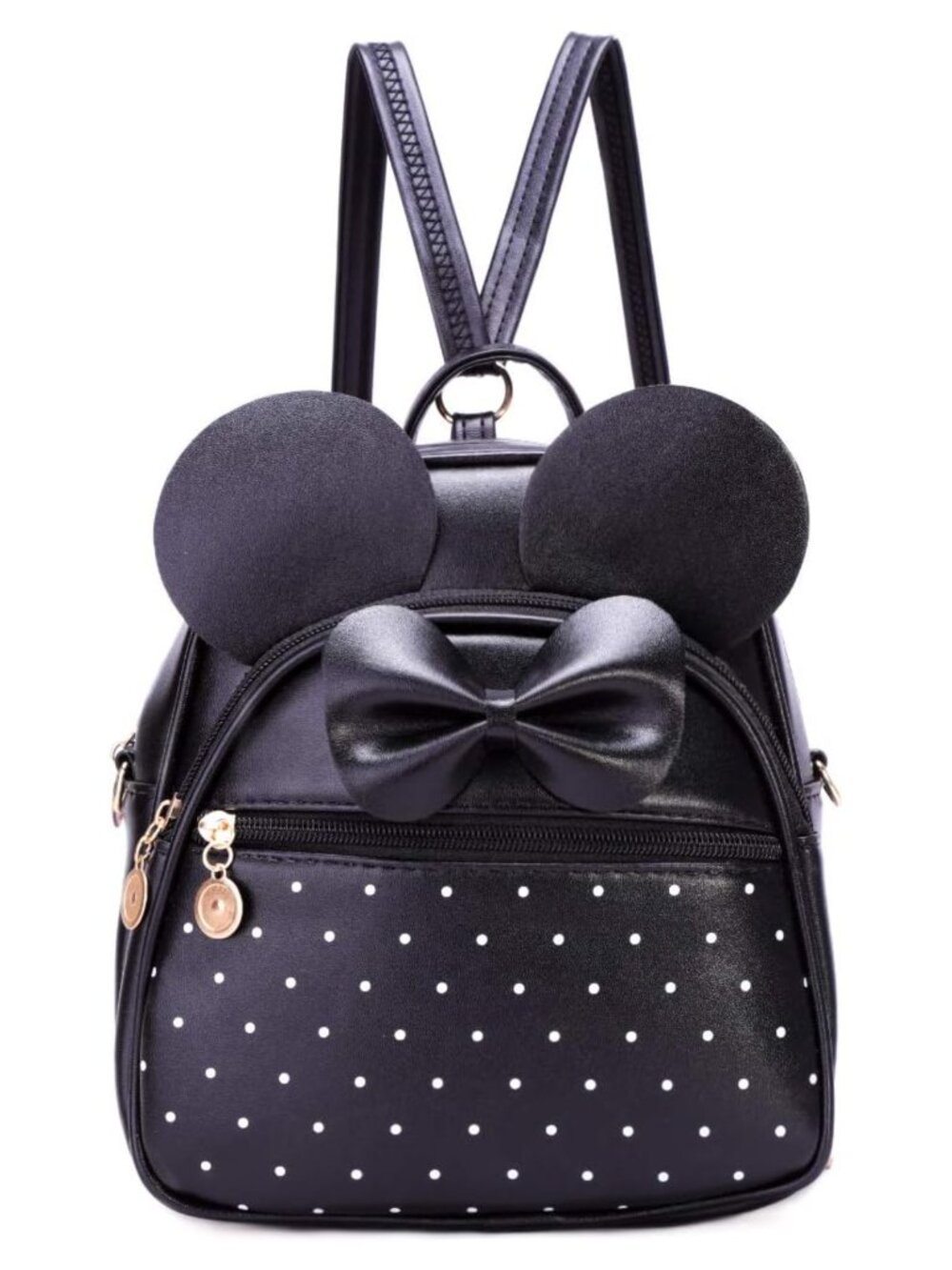 Quilted PU Leather Mini Backpack Convertible Shoulder Bag Small Daypack
